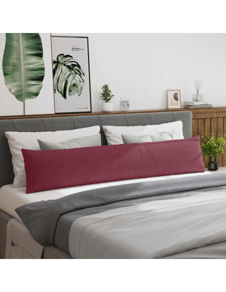 Cuscini da Divano 2 pcs Rosso Vino 200 x 40 cm Tessuto