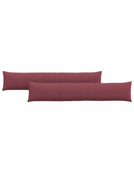 Cuscini da Divano 2 pcs Rosso Vino 200 x 40 cm Tessuto