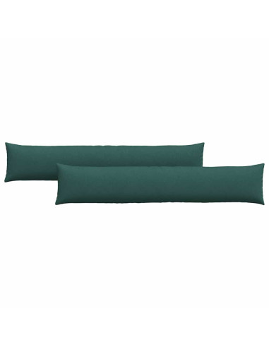 Cuscini da Divano 2 pcs Verde Scuro 200 x 40 cm Tessuto
