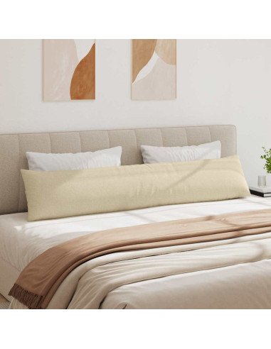 Cuscini da Divano 2 pcs Crema 200 x 40 cm Tessuto