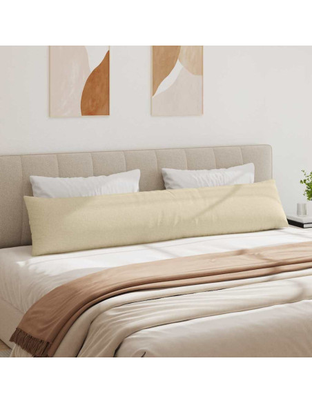 Cuscini da Divano 2 pcs Crema 200 x 40 cm Tessuto