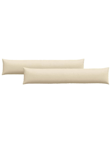 Cuscini da Divano 2 pcs Crema 200 x 40 cm Tessuto