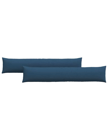 Cuscini da Divano 2 pcs Blu 200 x 40 cm Tessuto