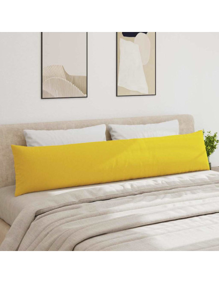 Cuscini da Divano 2 pcs Giallo Chiaro 200 x 40 cm Tessuto