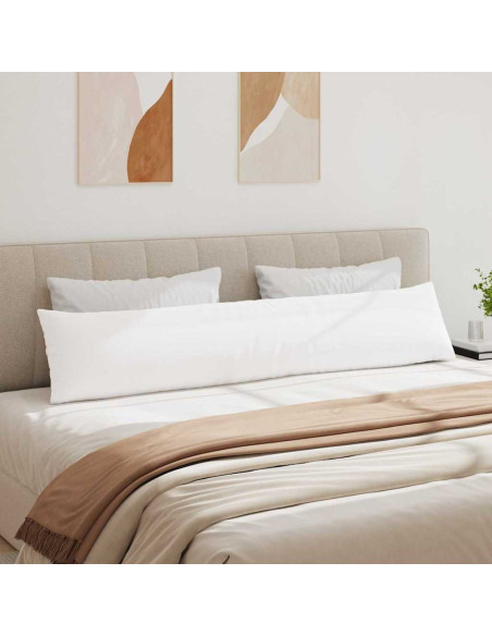 Cuscini da Divano 2 pcs Bianco 200 x 40 cm Tessuto