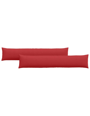 Cuscini da Divano 2 pcs Rosso 200 x 40 cm Tessuto