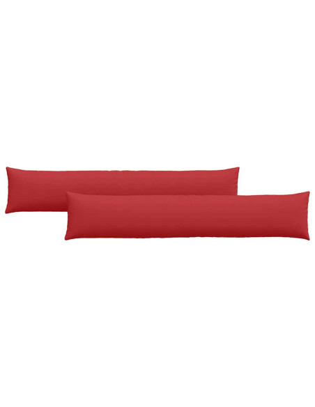 Cuscini da Divano 2 pcs Rosso 200 x 40 cm Tessuto