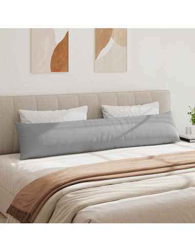 Cuscini da Divano 2 pcs Grigio 200 x 40 cm Tessuto