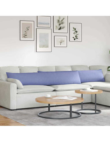 Cuscini da Divano 2 pcs Blu 200 x 40 cm Tessuto