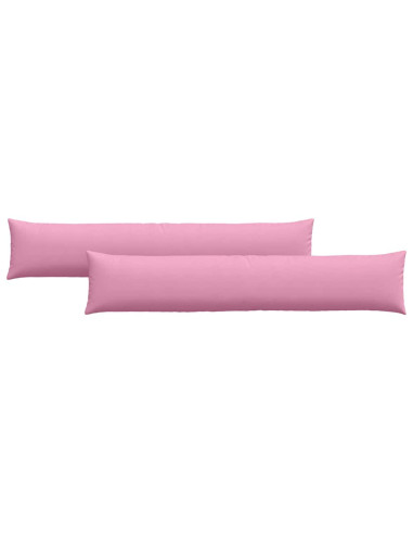 Cuscini da Divano 2 pcs Rosa 200 x 40 cm Tessuto