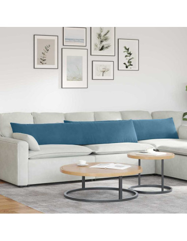 Cuscini da Divano 2 pcs Blu 200 x 40 cm Tessuto in Cords