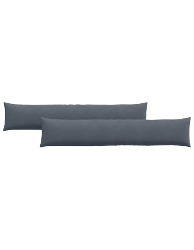 Cuscini da Divano 2 pcs Grigio scuro 200 x 40 cm