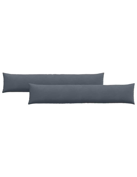 Cuscini da Divano 2 pcs Grigio scuro 200 x 40 cm