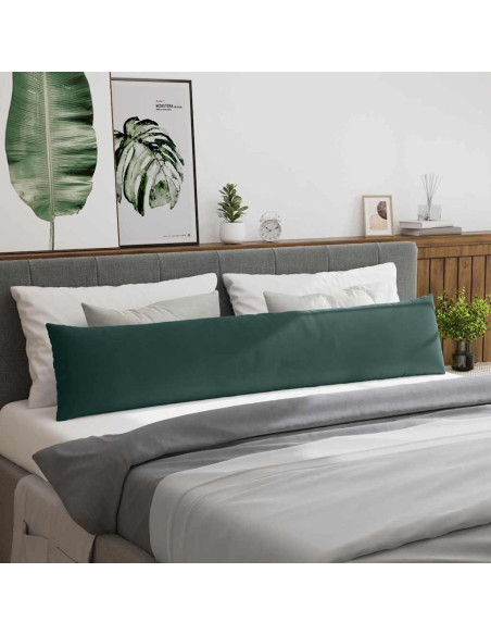 Cuscini da Divano 2 pcs Verde scuro 200 x 40 cm