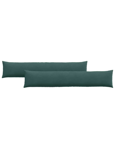 Cuscini da Divano 2 pcs Verde scuro 200 x 40 cm