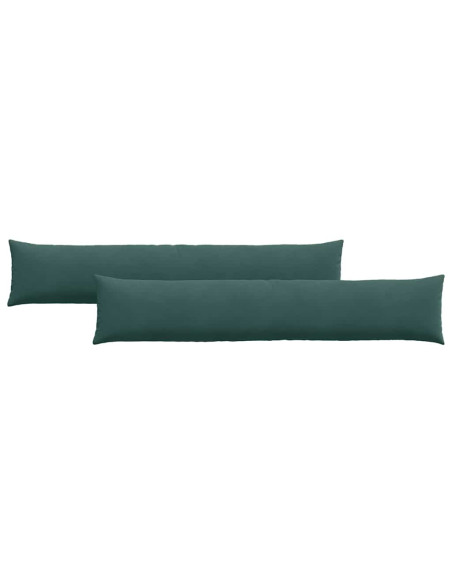 Cuscini da Divano 2 pcs Verde scuro 200 x 40 cm
