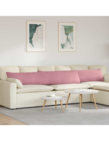 Cuscini da Divano 2 pcs Rosa 200 x 40 cm Tessuto in Cords