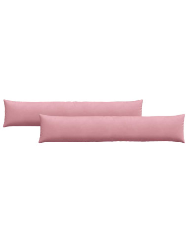 Cuscini da Divano 2 pcs Rosa 200 x 40 cm Tessuto in Cords
