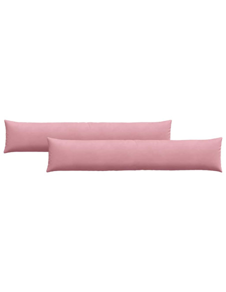 Cuscini da Divano 2 pcs Rosa 200 x 40 cm Tessuto in Cords