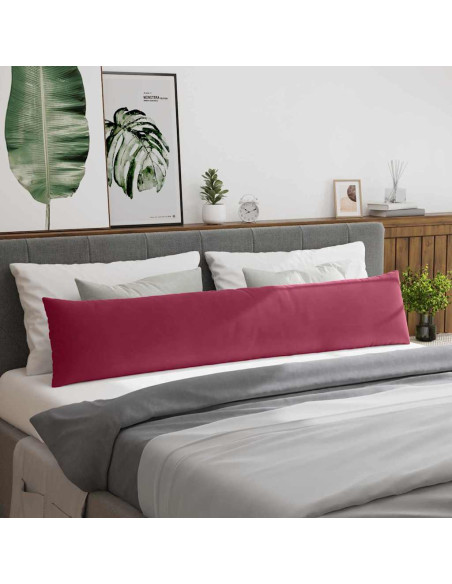 Cuscini da Divano 2 pcs Rosso Vino 200 x 40 cm Tessuto in Cords