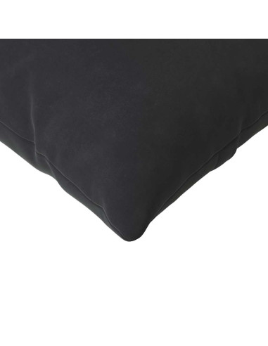 Cuscini da Divano 2 pcs Nero 200 x 40 cm Tessuto in Cords