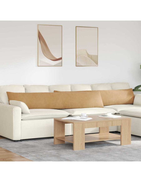 Cuscini da Divano 2 pcs Marrone 200 x 40 cm Tessuto in Cords