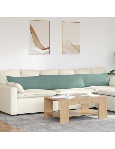 Cuscini da Divano 2 pcs Verde Mare 200 x 40 cm Tessuto in Cords