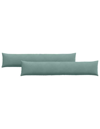 Cuscini da Divano 2 pcs Verde Mare 200 x 40 cm Tessuto in Cords