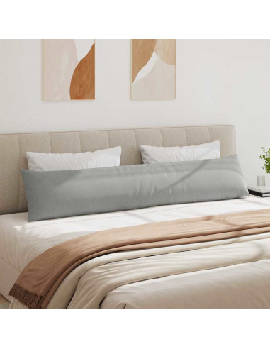 Cuscini da Divano 2 pcs Grigio chiaro 200 x 40 cm Tessuto