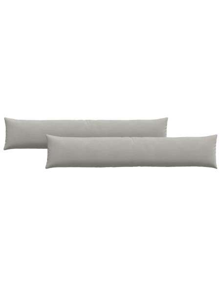 Cuscini da Divano 2 pcs Grigio chiaro 200 x 40 cm Tessuto