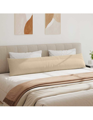 Cuscini da Divano 2 pcs Crema 200 x 40 cm Tessuto