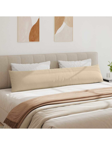 Cuscini da Divano 2 pcs Crema 200 x 40 cm Tessuto