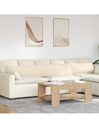Cuscini da Divano 2 pcs Beige 200 x 40 cm Tessuto
