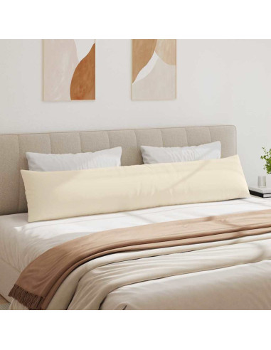 Cuscini da Divano 2 pcs Beige 200 x 40 cm Tessuto