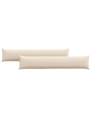 Cuscini da Divano 2 pcs Beige 200 x 40 cm Tessuto