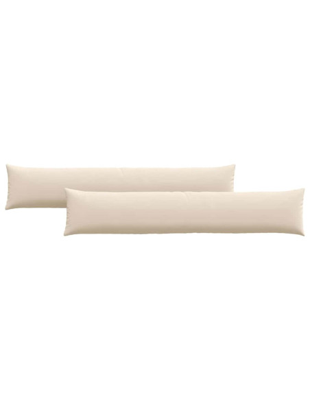 Cuscini da Divano 2 pcs Beige 200 x 40 cm Tessuto
