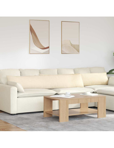 Cuscini da Divano 2 pcs Crema 200 x 40 cm Tessuto in Cords