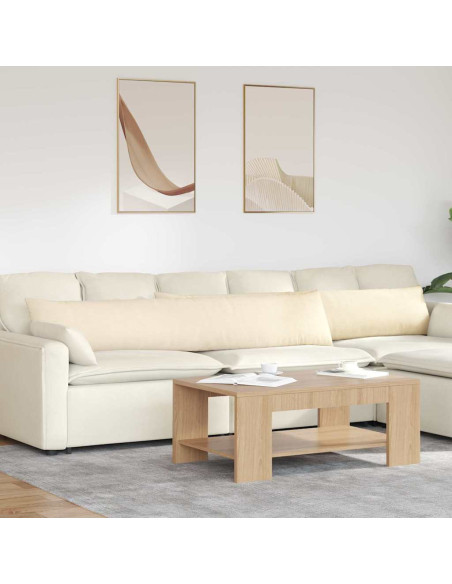 Cuscini da Divano 2 pcs Crema 200 x 40 cm Tessuto in Cords