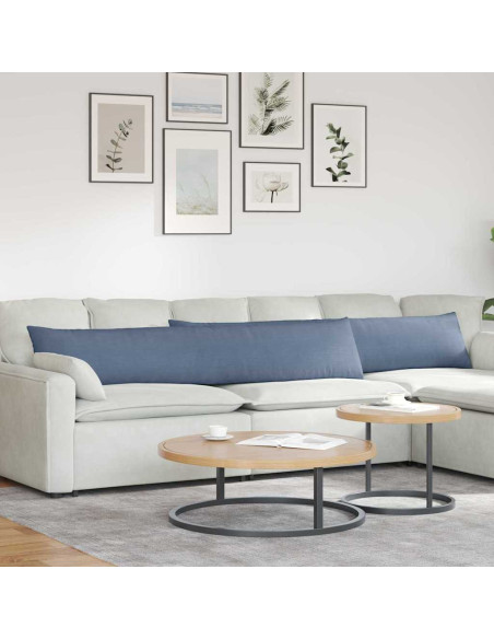 Cuscini da Divano 2 pcs Blu 200 x 40 cm Tessuto in Cords