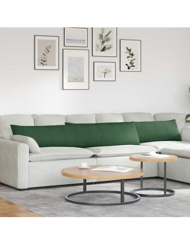 Cuscini da Divano 2 pcs Verde Scuro 200 x 40 cm