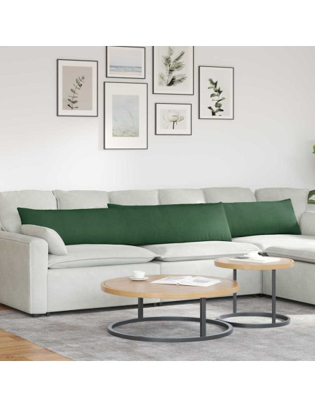 Cuscini da Divano 2 pcs Verde Scuro 200 x 40 cm
