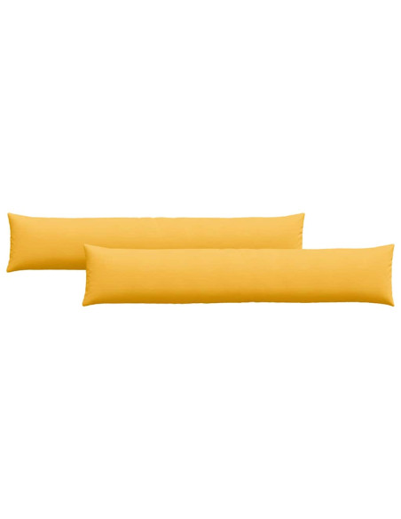 Cuscini da Divano 2 pcs Giallo Chiaro 200 x 40 cm