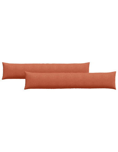 Cuscini da Divano 2 pcs Rosso Arancio 200 x 40 cm
