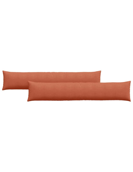 Cuscini da Divano 2 pcs Rosso Arancio 200 x 40 cm