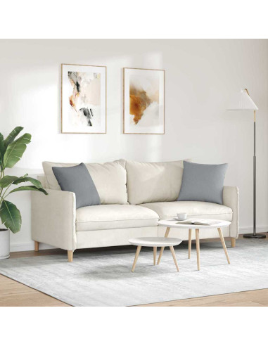 Cuscini da Divano 2 pcs Grigio chiaro 45 x 45 cm Tessuto