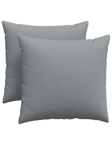 Cuscini da Divano 2 pcs Grigio chiaro 45 x 45 cm Tessuto
