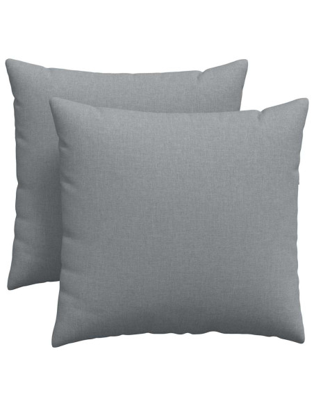 Cuscini da Divano 2 pcs Grigio chiaro 45 x 45 cm Tessuto