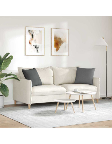 Cuscini da Divano 2 pcs Grigio scuro 45 x 45 cm Tessuto