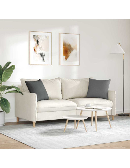 Cuscini da Divano 2 pcs Grigio scuro 45 x 45 cm Tessuto