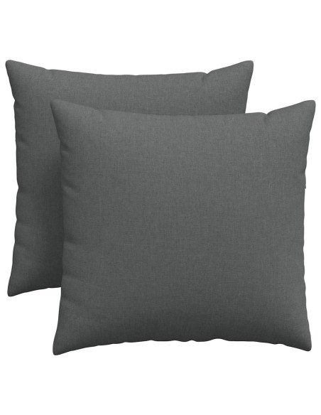 Cuscini da Divano 2 pcs Grigio scuro 45 x 45 cm Tessuto